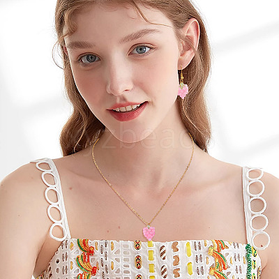 5Pcs Glass Beaded Pendants FIND-TA0009-10-1
