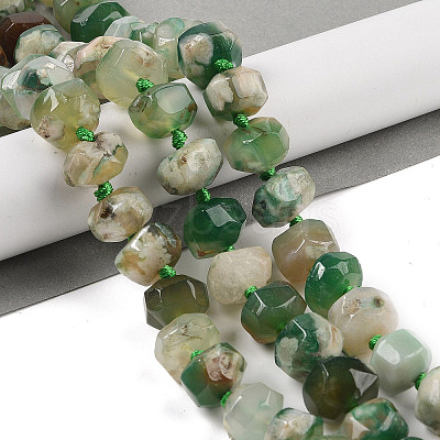 Natural Cherry Blossom Agate Beads Strands G-P535-I02-01B-1