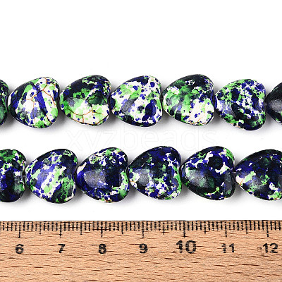 Spray Painted Synthetic Turquoise Beads Strands G-N352-28A-07-1