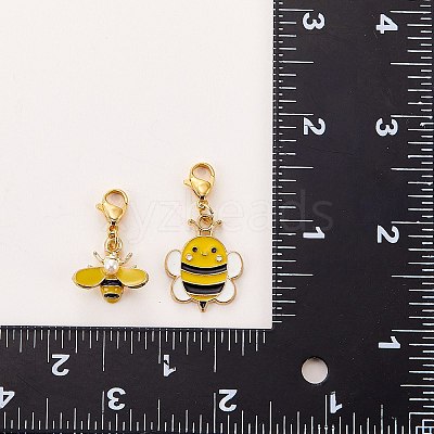 Alloy Enamel Pendant Decoration HJEW-SW00022-01-1