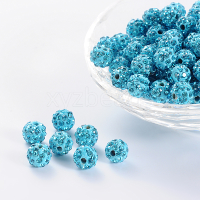 Pave Disco Ball Beads X-RB-A140-8mm-6-1