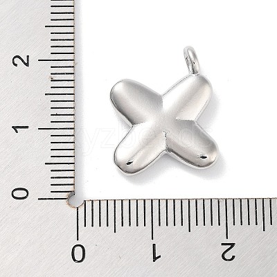 Rack Plating Brass Balloon Letter Pendants KK-C050-01P-X-1