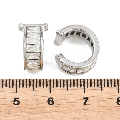 304 Stainless Steel Rhinestone Cuff Earrings for Women EJEW-A161-06P-01-1