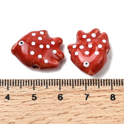 Handmade Porcelain Beads X-PORC-K010-06F-1