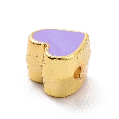 Eco-friendly Rack Plating Brass Enamel Beads KK-F843-30G-07-1