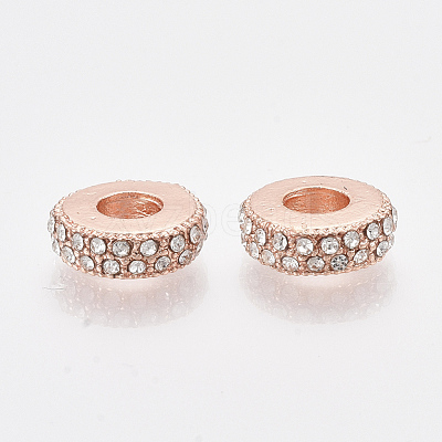 Rose Gold Plated Alloy European Beads X-MPDL-S067-24-1