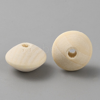 Unfinished Wood Rondelle Beads WOOD-WH0029-54A-1