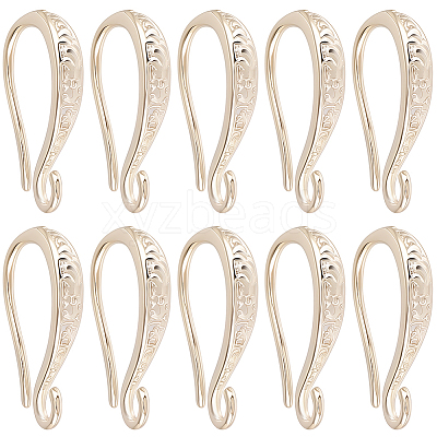 10 Pairs Brass Earring Hooks KK-BBC0025-12A-1
