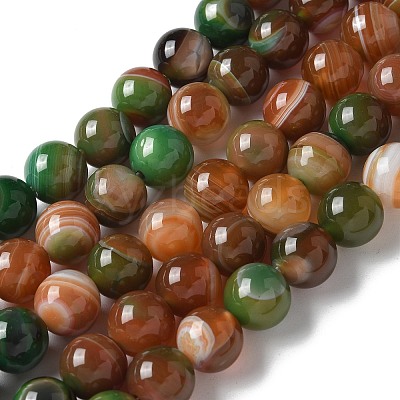 Natural Agate Beads Strands G-NH0001-G08-01-1