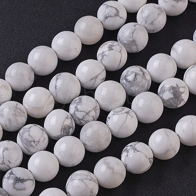 Natural Howlite Beads Strands G-D855-13-8mm-1