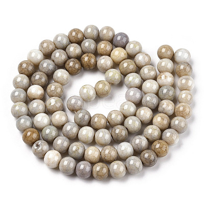 Ombre Effect Dyed Crackle Glass Beads X1-GLAA-T031-10mm-01V-1
