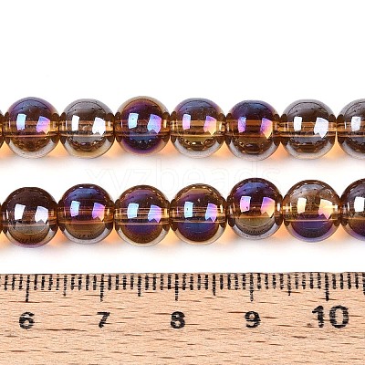 Electroplate Transparent Glass Beads Strands GLAA-T032-T8mm-AB23-1