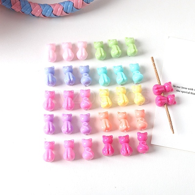 Opaque Acrylic Beads X-OACR-L016-11-1