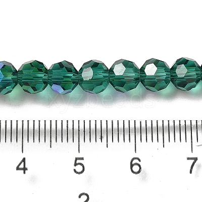 Electroplate Transparent Glass Beads Strands EGLA-A035-T6mm-L18-1