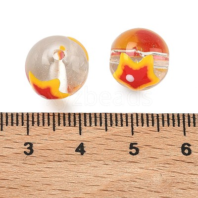 Transparent Glass Enamel Beads GLAA-P078-01A-08-1