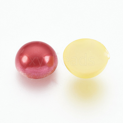 ABS Plastic Imitation Pearl Cabochons SACR-S738-8mm-M-1