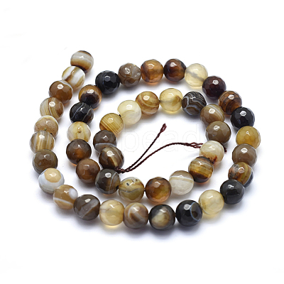 Natural Agate Beads G-J371-14-10mm-1