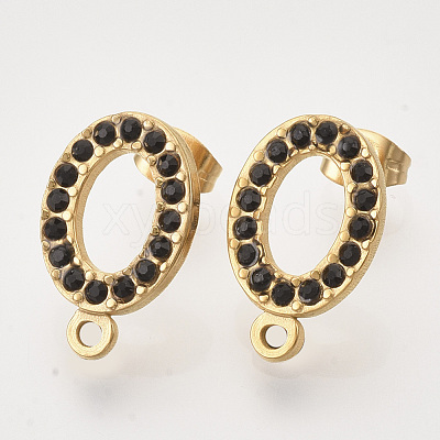 304 Stainless Steel Stud Earring Findings STAS-T052-03G-1