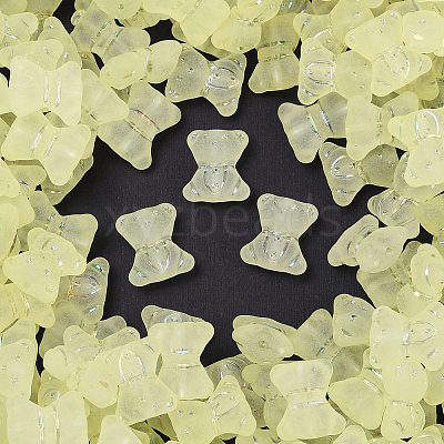 Frosted Transparent Acrylic Beads OACR-P029-20B-03-1