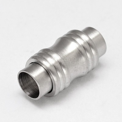 Tarnish Resistant Column 304 Stainless Steel Magnetic Clasps with Glue-in Ends LS-STAS-D070-09-1