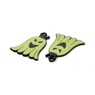 Halloween Theme Rack Plating Alloy Enamel Pendants PALLOY-O109-55EB-1
