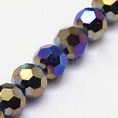 Electroplate Glass Beads Strands X-EGLA-J042-8mm-AB01-1