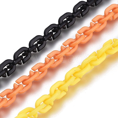 Handmade Opaque Acrylic Cable Chains AJEW-JB00768-1