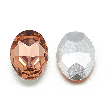 Pointed Back Glass Rhinestone Cabochons RGLA-T080-8x10mm-08-1