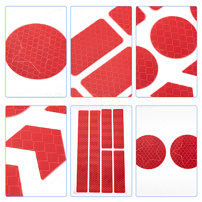 2 Sheet 2 Color Waterproof Plastic Reflective Sticker DIY-GF0004-87-1