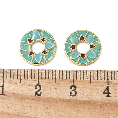 Brass Enamel Beads KK-P290-31G-02-1