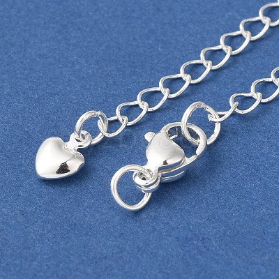 Rack Plating Brass Ends with Chain and Lobster Claw Clasps KK-F873-05S-1