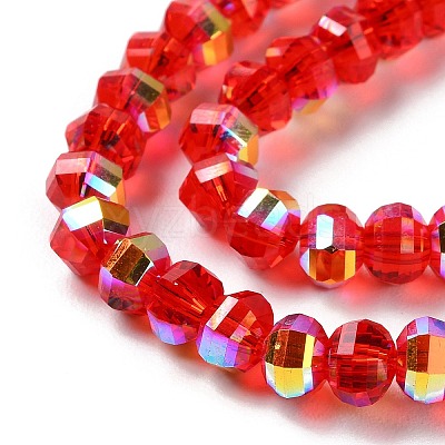 Transparent Electroplate Glass Beads Strands GLAA-Q099-H01-M02-1