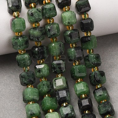 Natural Ruby in Zoisite Beads Strands GG-CBAC972-A17-01-1