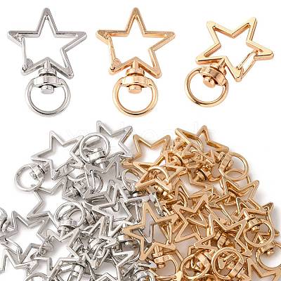 40Pcs 2 Colors Alloy Swivel Snap Hook Clasps FIND-FS0004-73C-1
