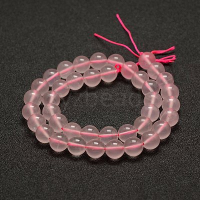 Natural Rose Quartz Beads Strands G-G735-47-6mm-1