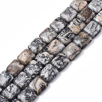 Natural Map Stone/Picasso Stone/Picasso Jasper Beads Strands X-G-N326-140H-1
