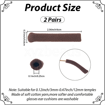 Polyester Eyeglasses Ear Grip AJEW-CN0006-74C-1