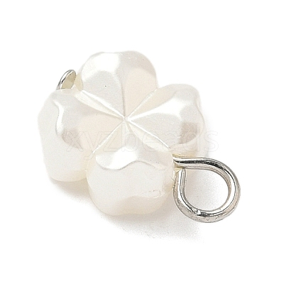 10Pcs 2 Colors Plastic Pearl Charms PALLOY-JF04027-1