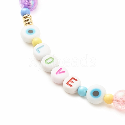 Word LOVE Acrylic Mobile Straps HJEW-JM00643-1