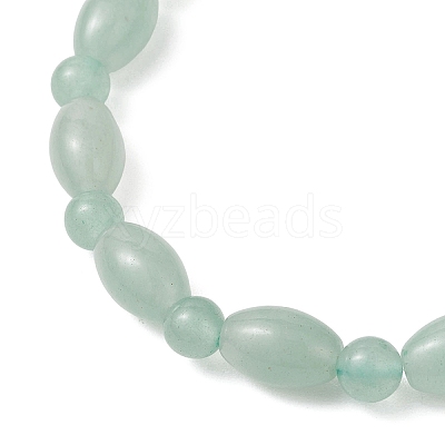 2Pcs 2 Styles  Natural Green Aventurine Beaded Stretch Bracelets for Couple BJEW-JB13416-02-1