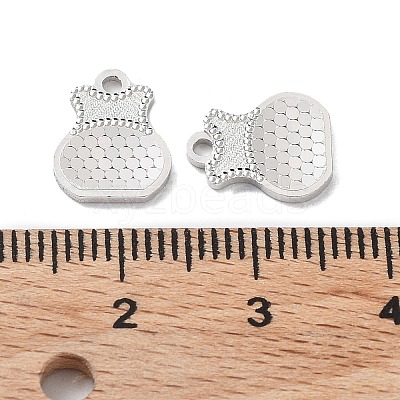Rhodium Plated 925 Sterling Silver Charms STER-C003-09P-1