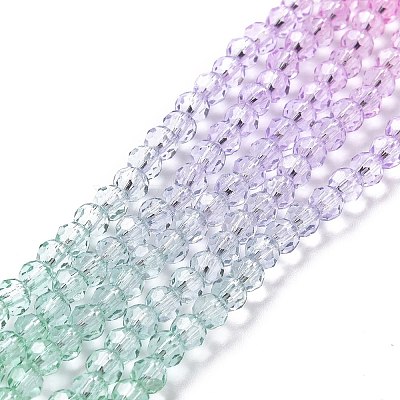Transparent Glass Beads Strands X-GLAA-E036-07D-1