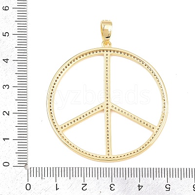 Brass Micro Pave Cubic Zirconia Pendants KK-C162-060G-1