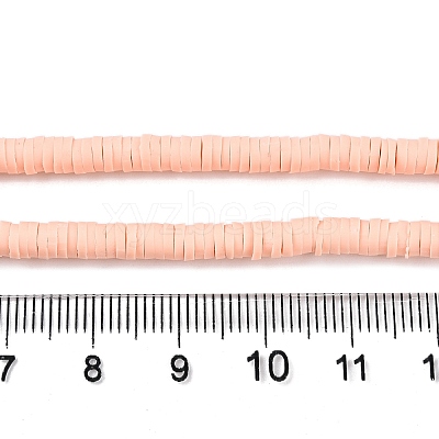 Flat Round Handmade Polymer Clay Bead Spacers CLAY-R067-3.0mm-13-1