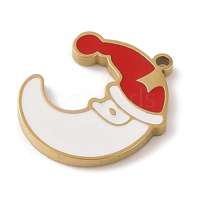 Christmas Theme Ion Plating(IP) 304 Stainless Steel Enamel Pendants STAS-Z083-07G-07-1