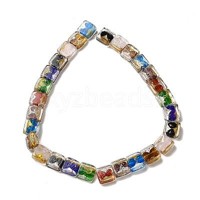 Handmade Gold Foil and Silver Foil Lampwork Beads FOIL-C001-01B-01-1