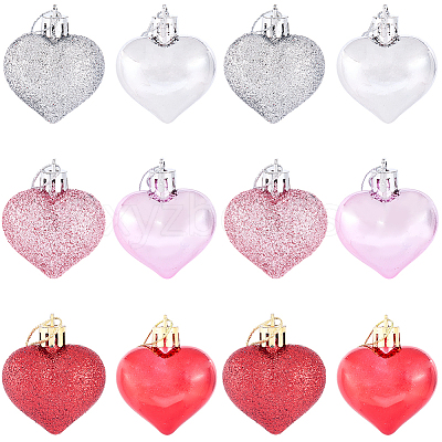 36Pcs 6 Colors PS Plastic Pendant Decorations FIND-SP0005-44-1
