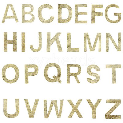 Glitter Hotfix Rhinestone Iron on Patches DIY-WH0183-09A-1