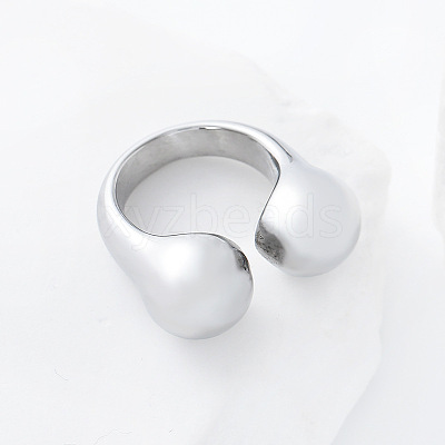 304 Stainless Steel Cuff Open Rings RY3631-4-1