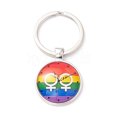 Pride Style Glass Keychain KEYC-F033-01D-1